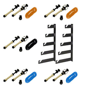 Walimex set di montaggio a parete per sfondo a 5 pieghe, set di 5