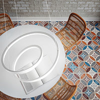 Sospensione Moderna Ritmo Metallo Bianco Acrilico Led 55W 3000K