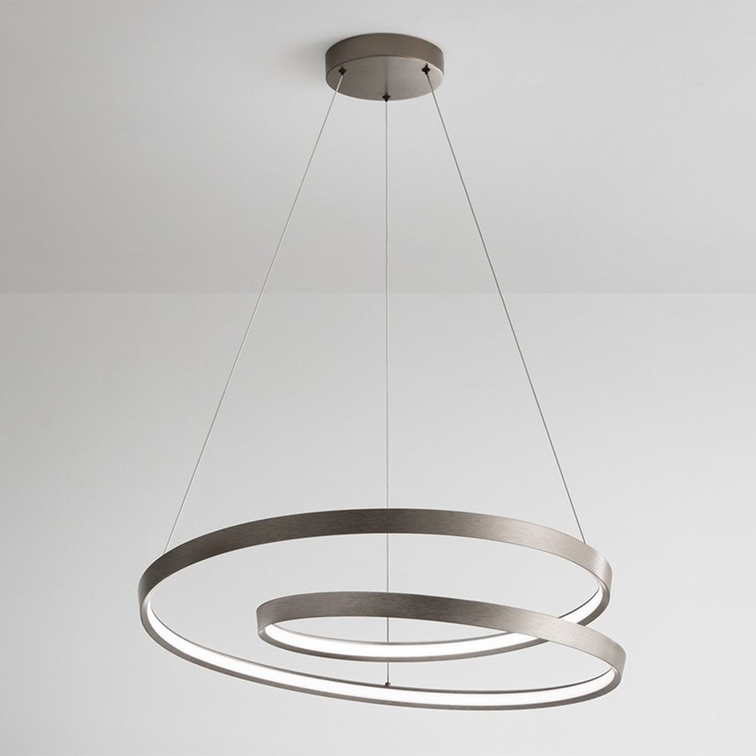 Sospensione Moderna Ritmo Metallo Grigio Led 55W Dimmerabile Ip20