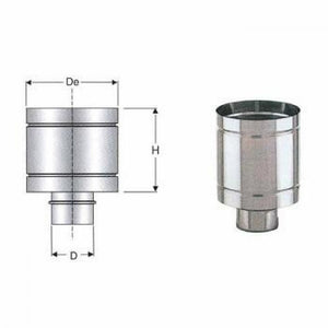 Inox mono parete aisi 316 cappel lo antivento d.080 b08wz9b3rn