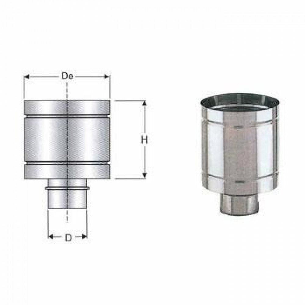 Inox mono parete aisi 316 cappel lo antivento d.080 b08wz9b3rn