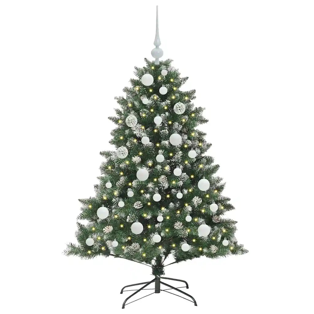 Albero di Natale artificiale con 150 LED Verde 120 cm