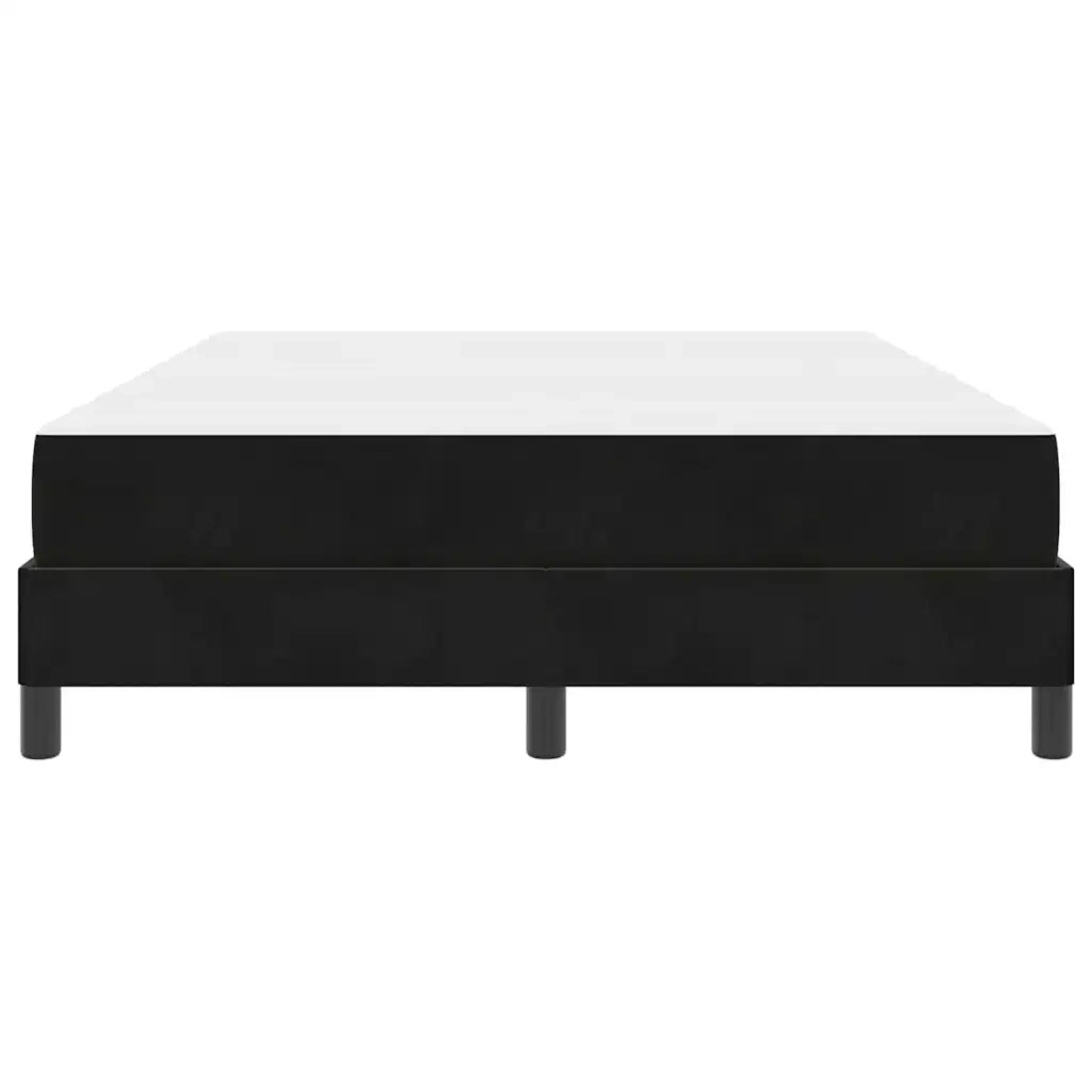 Letto a molle con materasso Nero 160 x 220 cm Tessuto