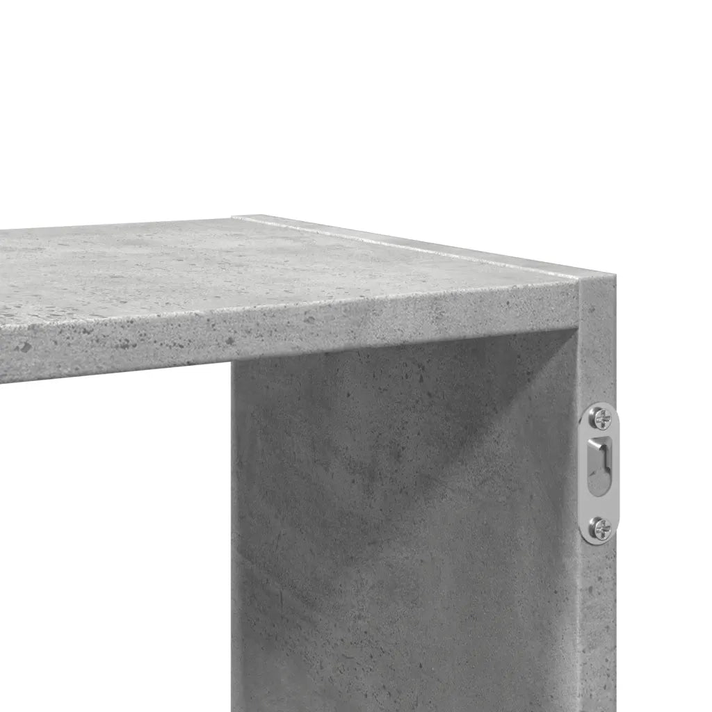 vidaXL Scaffale a Muro Grigio Cemento 100x25x50 cm Legno Multistrato