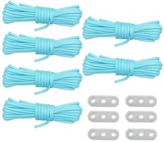 Cavo Paracord Riscattabile 4mm - 6 Metri - Peso di Sostegno 250 kg - Corda per Tenda - Utilizzo Esterno