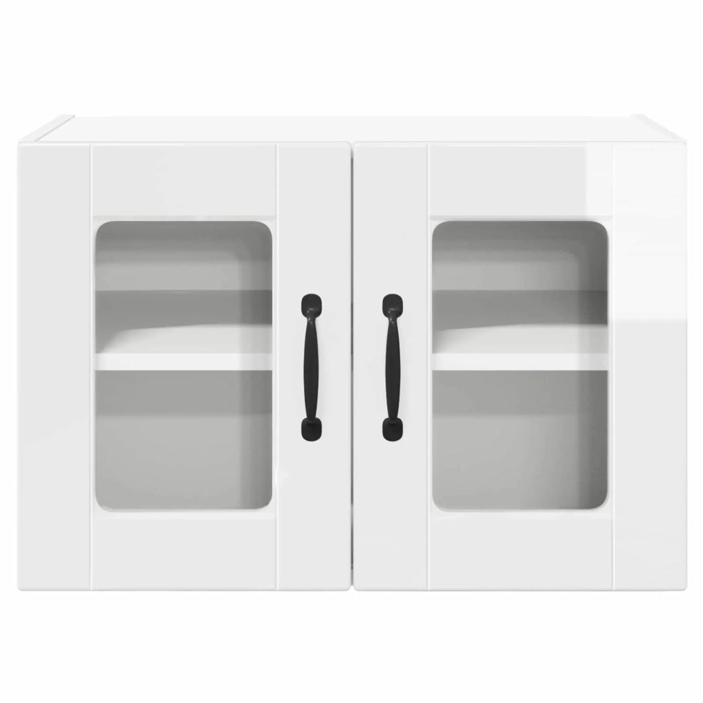 Mobile da cucina con porta 2 pz-Set di 2 Armadio da cucina Bianco Lucido 60 x 31 x 40 cm 440215