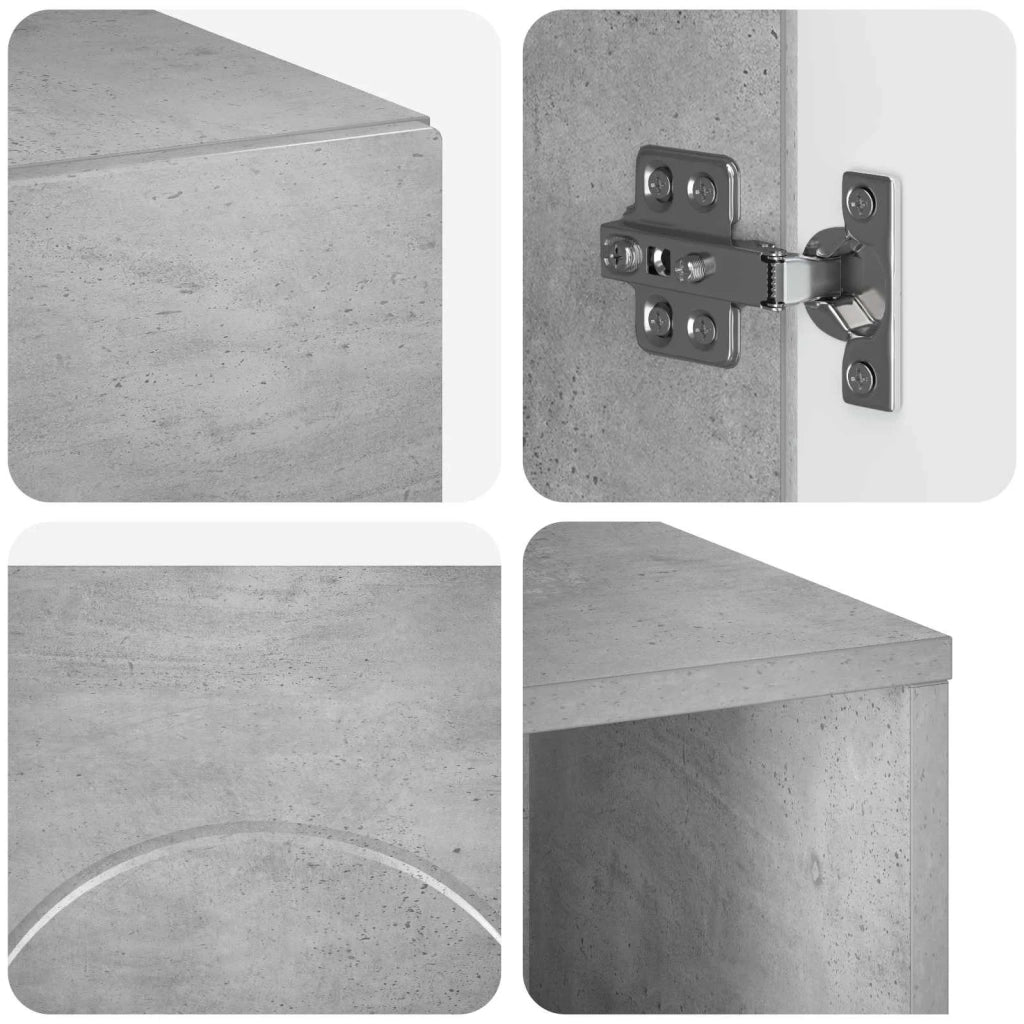 Set mobili da bagno 3 pz Grigio Cemento Legno ingegnerizzato 3433058