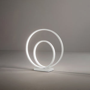 Lampada Da Scrivania Moderna Ritmo Metallo Bianco Acrilico Led 28W 3000K