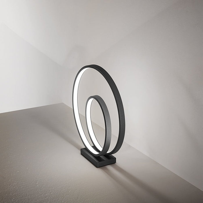 Lampada Da Scrivania Moderna Ritmo Metallo Nero Led 28W 3000K