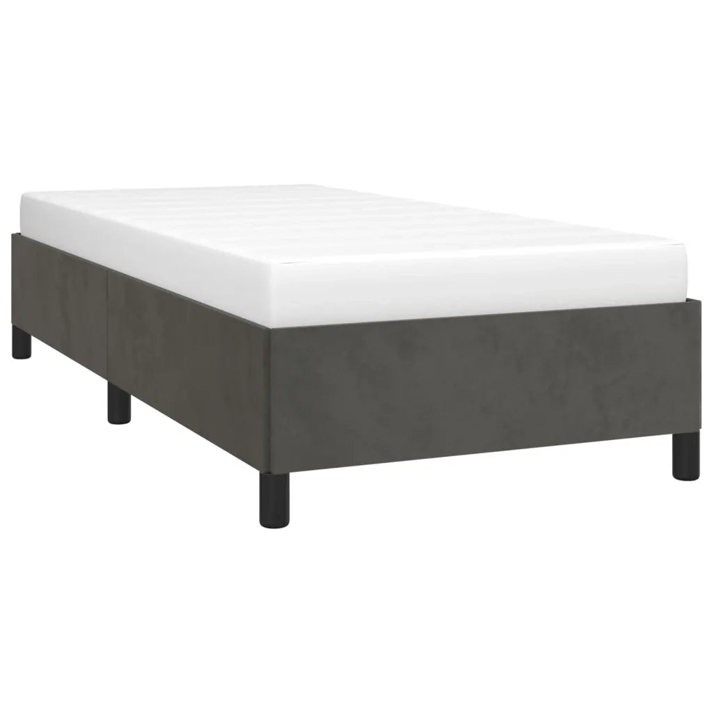 Giroletto senza Materasso-Struttura Letto Grigio Scuro 80x200 cm Velluto 994739