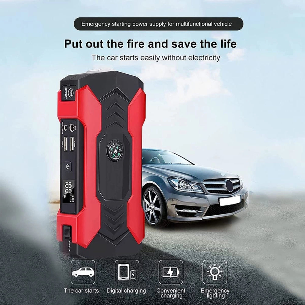 Trade Shop - Avviamento Per Auto Multifunzionale Jump Batteria Esterna Torcia 15000ma Q-d1030 -