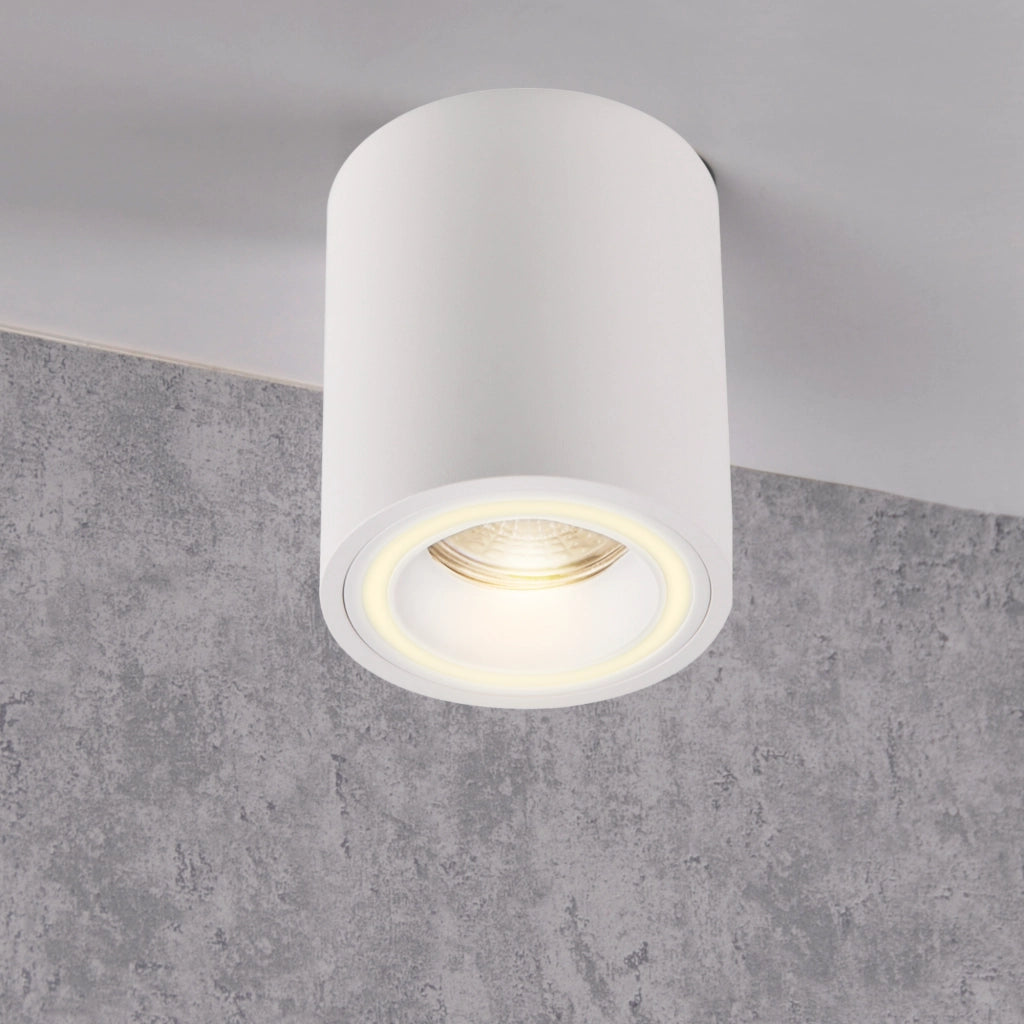 Plafoniera spot da soffitto tonda bianca GU10 Polux