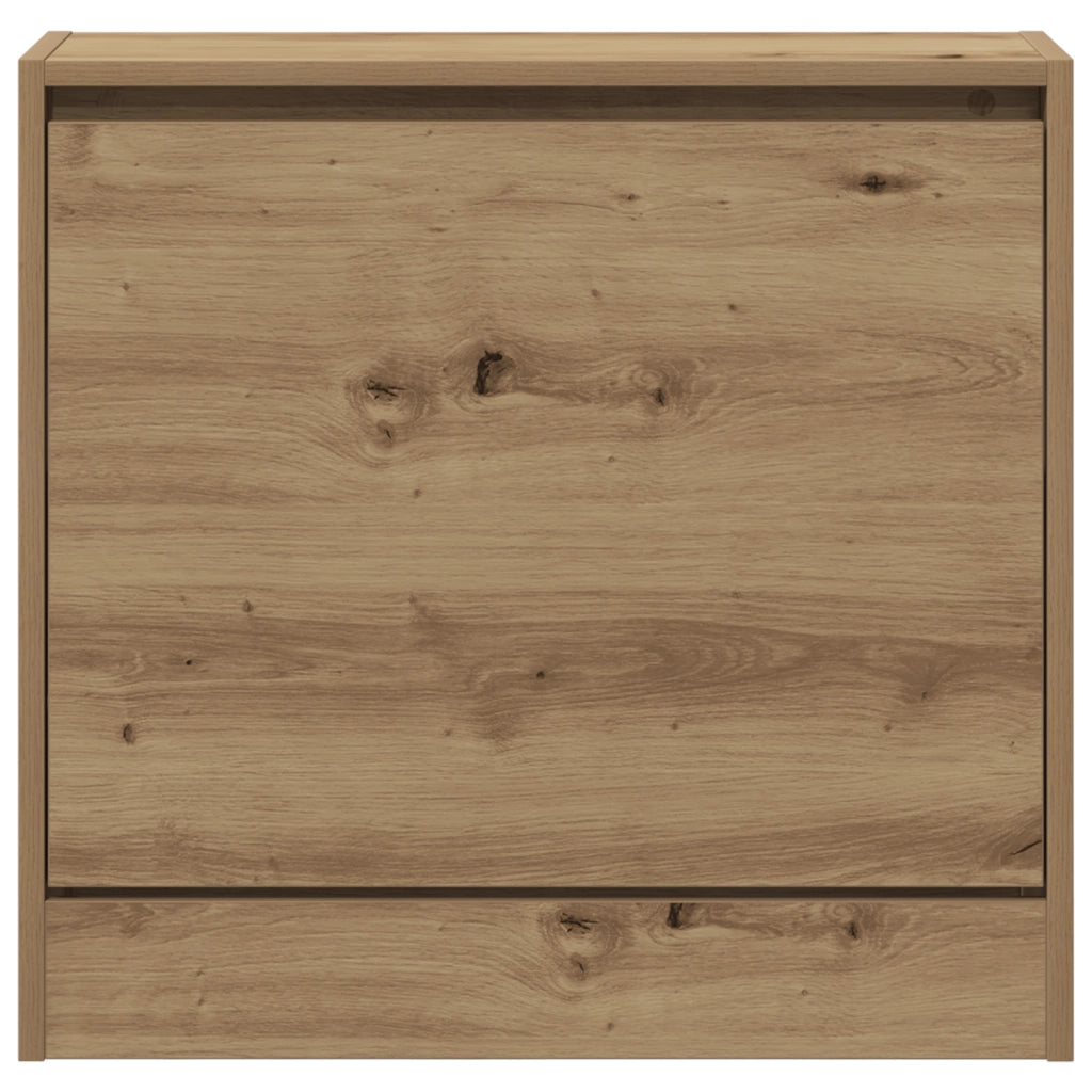 Mobile per scarpe in rovere artigianale 60x21x57 cm in legno ingegnerizzato