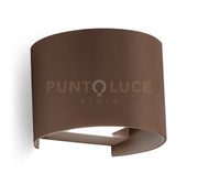 GES874C- APPLIQUE IN ALLUMINIO E VETRO COLORE RUGGINE LED 3000K 475LM 2X5W BIEMISSIONE