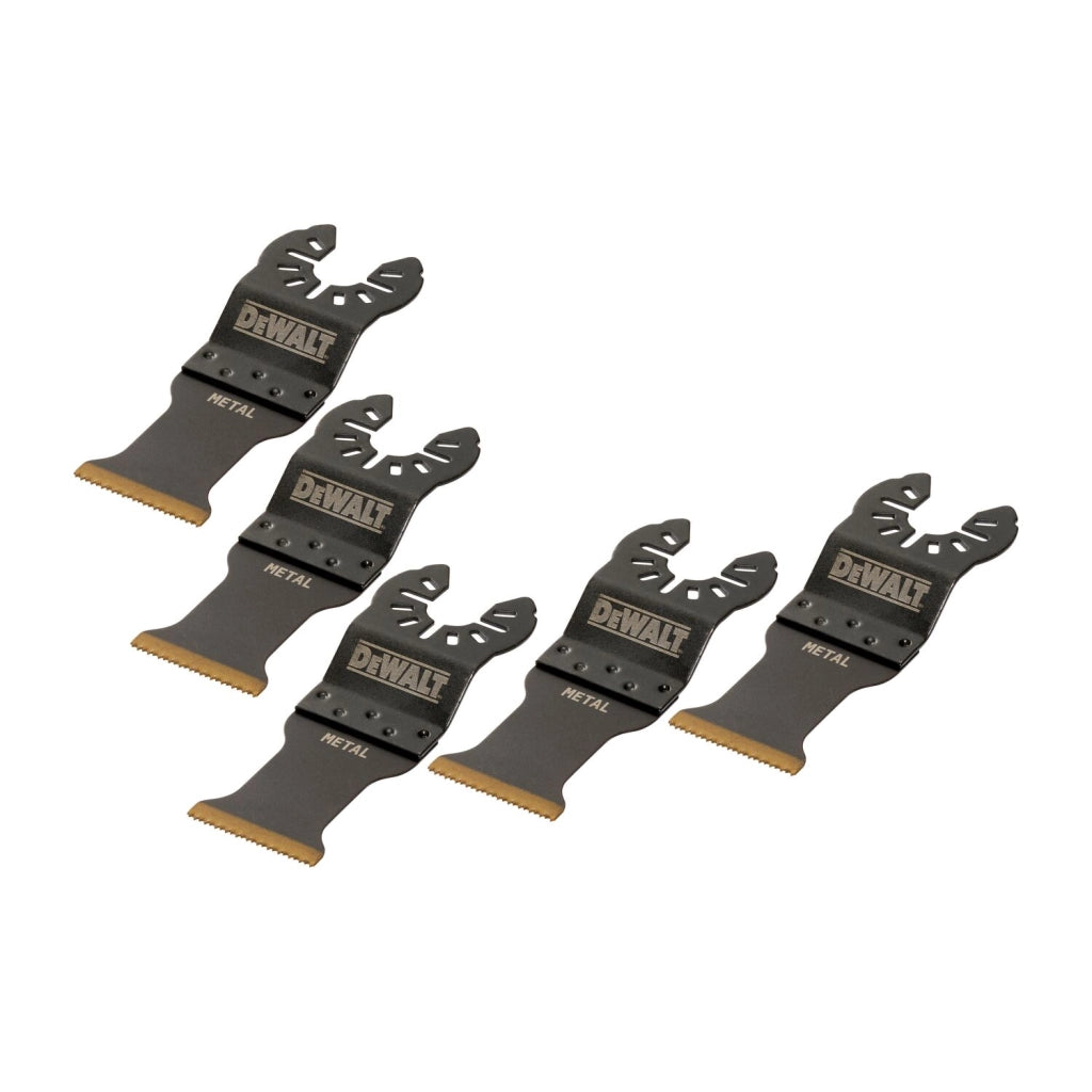 Set 5 Lame Multifunzione DeWalt DT20727-QZ al Titanio per Legno e Metallo 31 x 43 mm