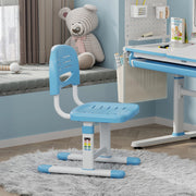 Sedia per Cameretta Sauda ad Altezza Regolabile 75 x 36 x 46 cm - Azzurro / Bianco [en.casa]