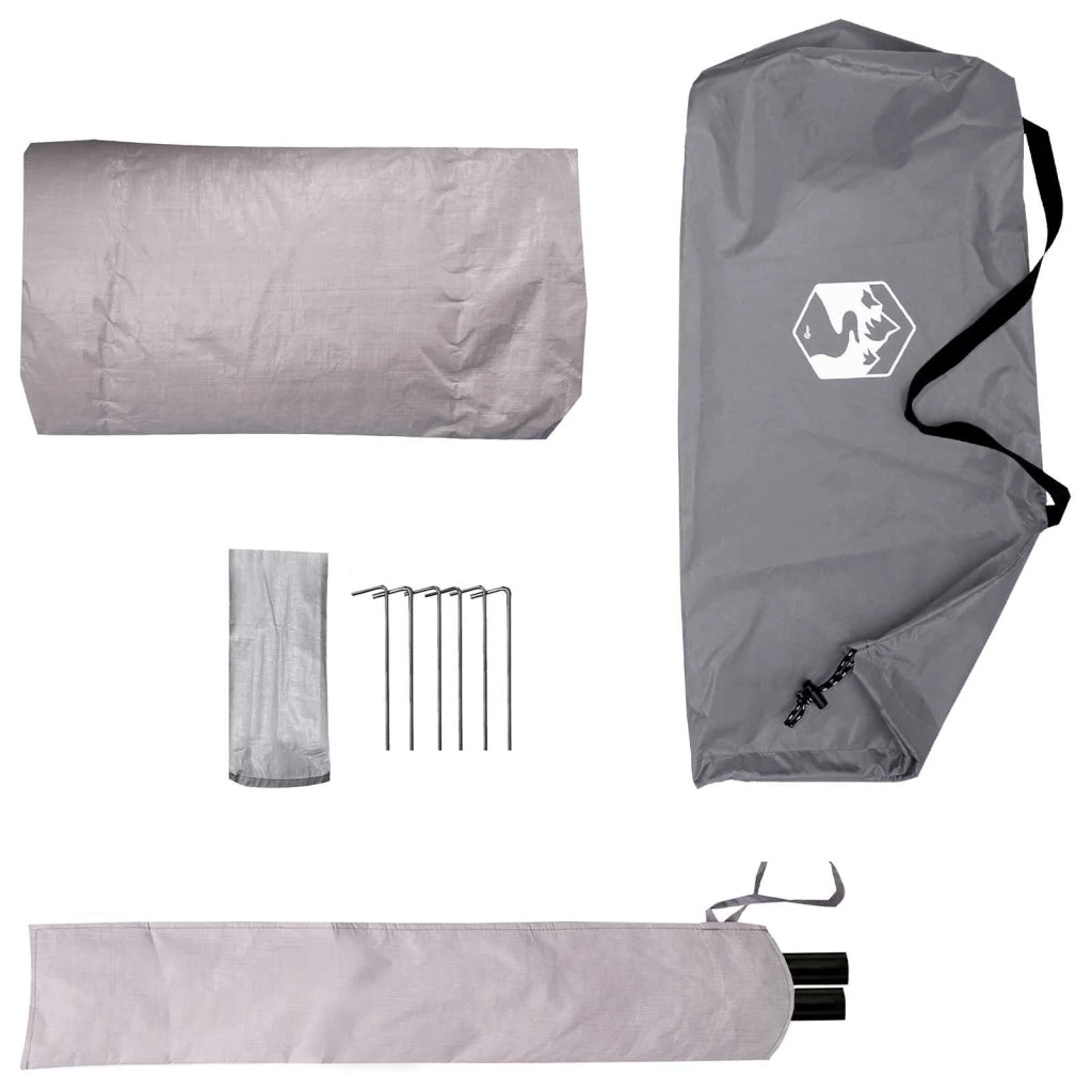 Tenda da backpacking Grigio e arancione 4 persone