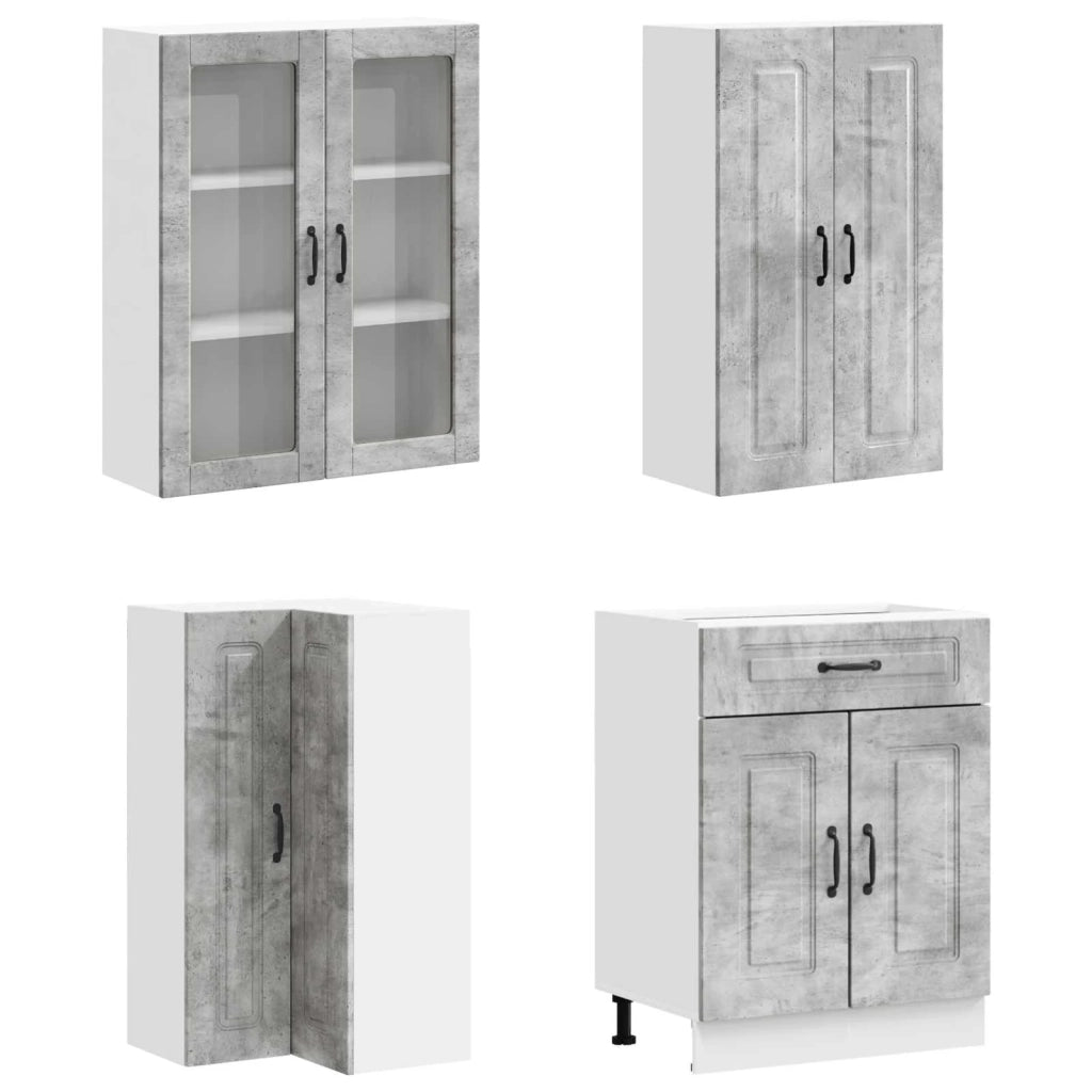 Unità Cucina KALMAR 8 pcs Grigio Cemento Legno ingegnerizzato 3438460