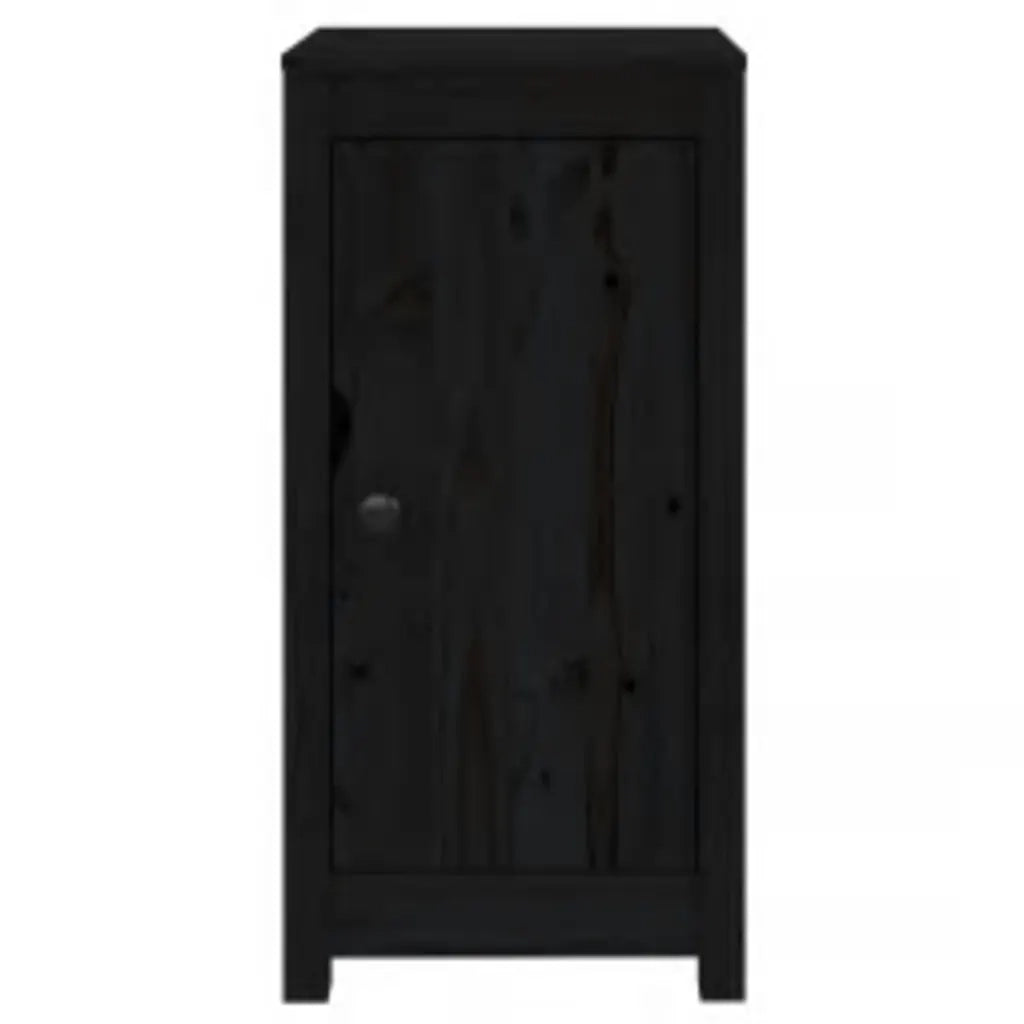 Credenze 2 pz Nere 39x35x80 cm in Legno Massello di Pino 813733