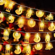 Luci da Terra con 20 LED per Feste di Ramadan e Eid - Lampada da Esterno con Batteria - Luminaria per Eid Mubarak - Decorazioni per Eid Al Adha - Decorazione Esterna per Feste di Ramadan - Fornitura per Feste