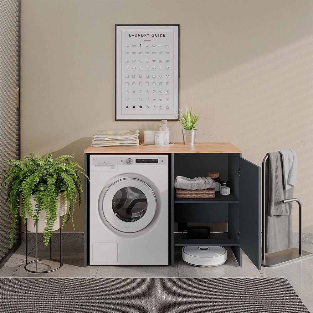 Vicco Mobile lavatrice Antracite/Quercia dorata 119.6 x 88.2 cm con 1 porta