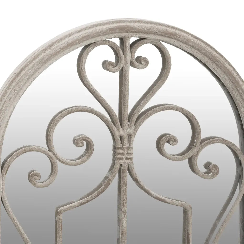 Specchio da Giardino Sabbia 70x30 cm in Ferro per Uso Esterno