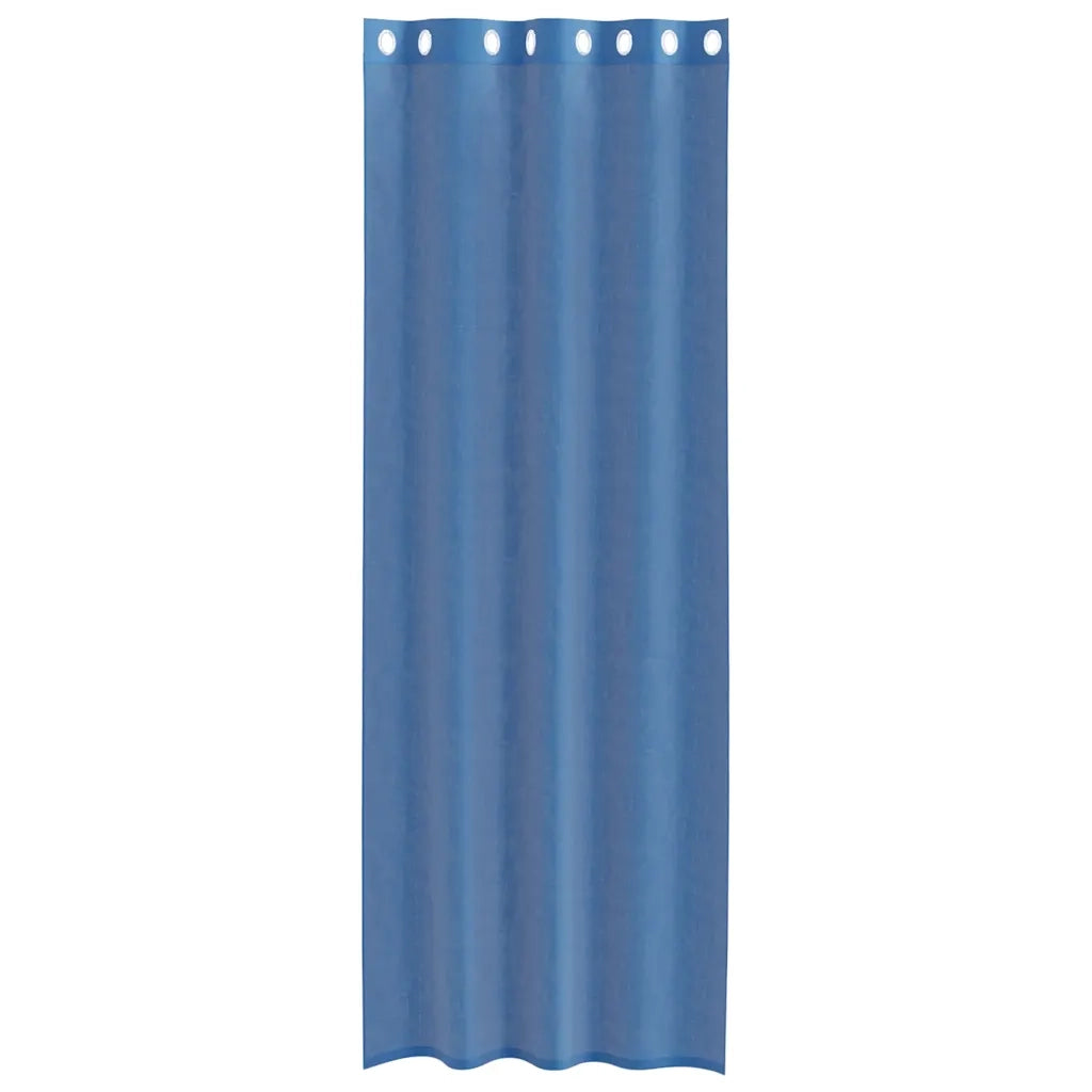 Tende in Voile con Occhielli 2 pz Blu Reale