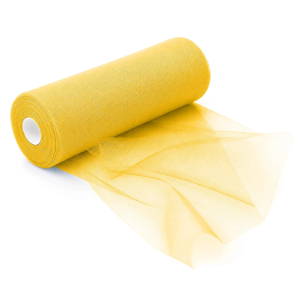 Rotolo Tulle Limoges 30 Metri x 1,5 Metri per Decorazioni Matrimonio, Feste, Fiocchi, Allestimenti e Bomboniere Limone