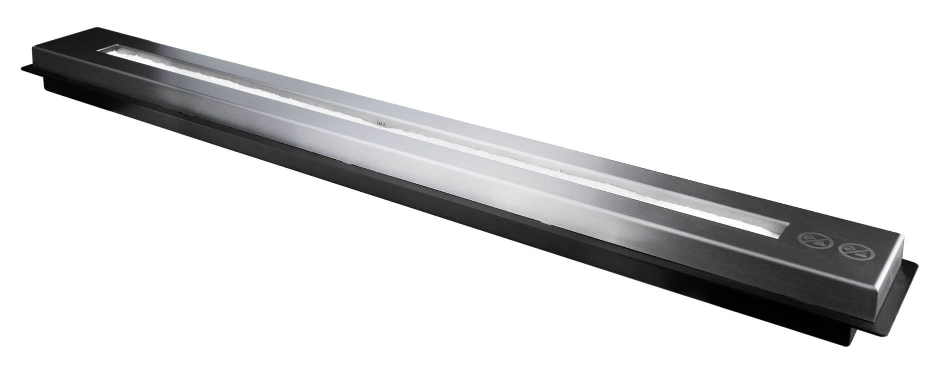 Bruciatore a Bioetanolo per Camini 90x11x5,3 cm 1,7 Litri Silver