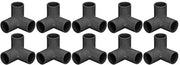 Connettore di angolo in PVC 3 vie - diametro interno 25 mm - per uso interno/esterno - acquedotti - mobili - costruzione angolare compatta - adattatore di tubo