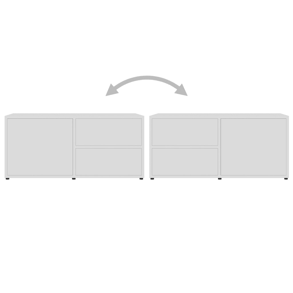 Mobile Porta TV Bianco 80x34x36 cm in Legno Multistrato 801850