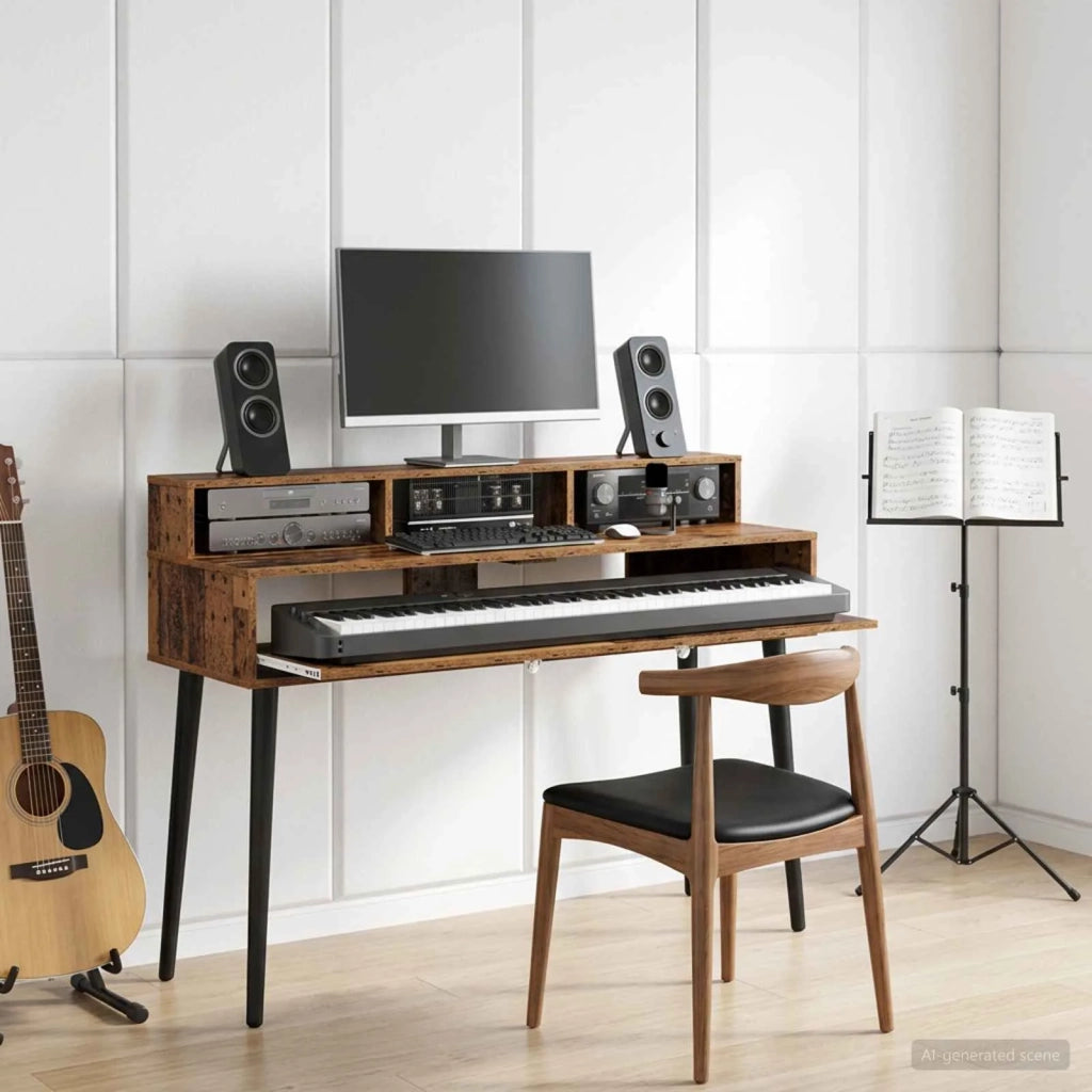 Scrivania studio Legno antico 110 x 42,5 x 36 cm 8006738
