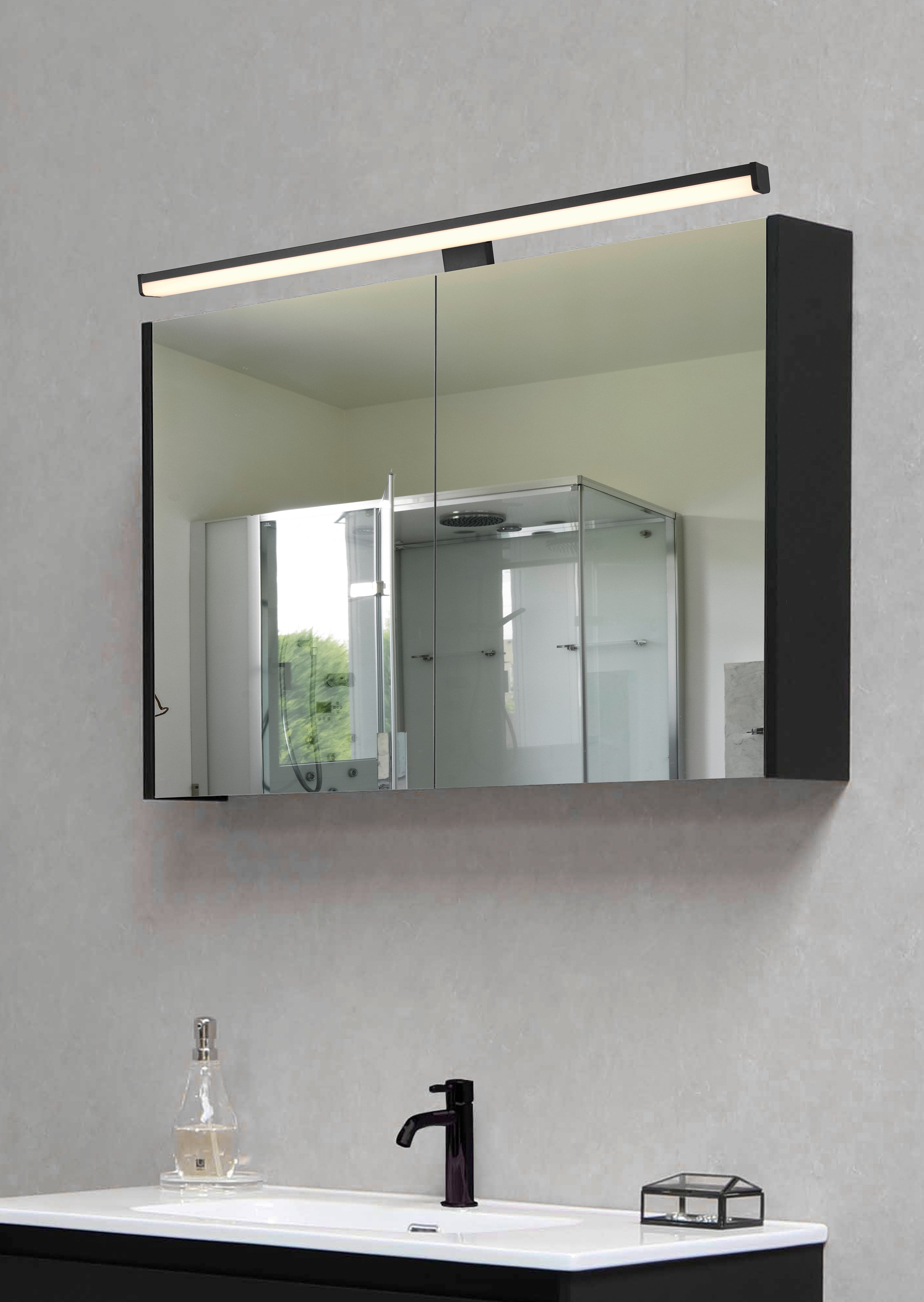 Applique da Interno a LED in Plastica Nero Opaco