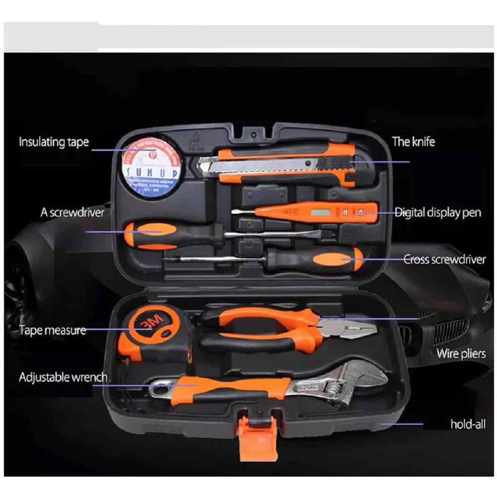 Trade Shop - Kit Attrezzi Multiuso 8 In 1 Valigia Cassetta Con 8 Strumenti Fai Da Te Q-jy20 -