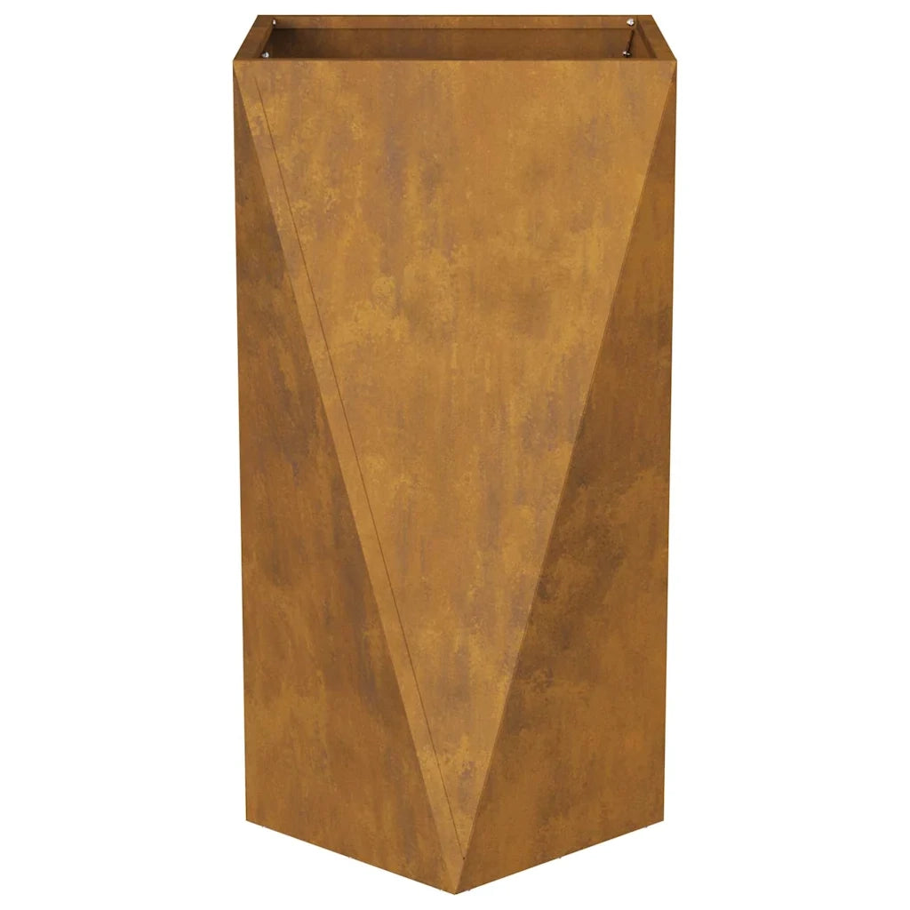 Fioriera Ruggine-Vaso-Contenitore per Piante 40 x 40 x 75 cm