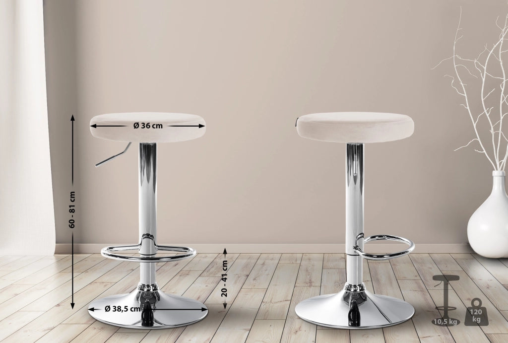 Barhocker Ponte Samt chrom