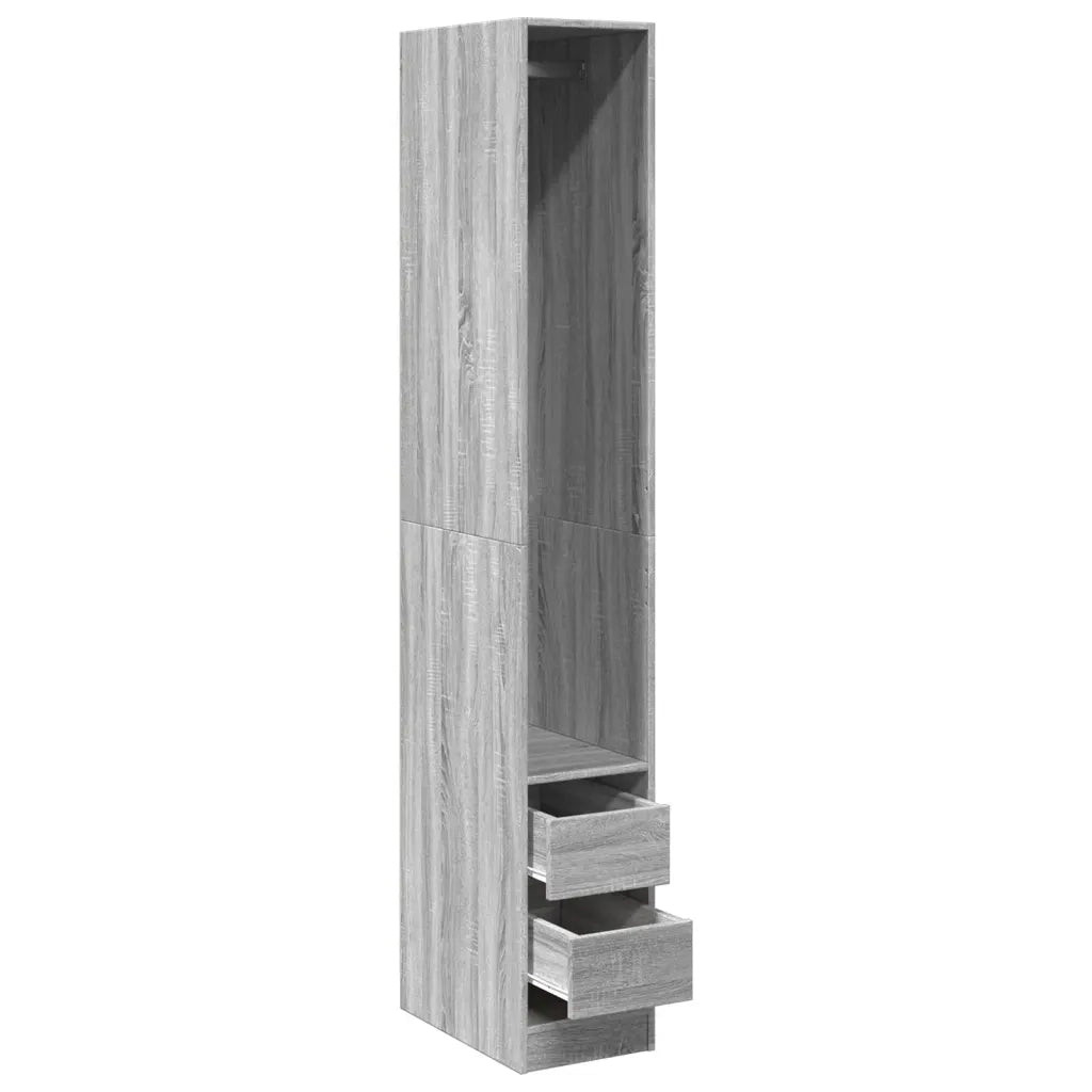 Armadio Grigio Sonoma 30x50x200 cm in Legno Multistrato CFW6044171