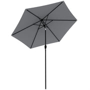 Ombrellone da giardino 2m inclinabile ¨C zephmum ¨C grigio scuro alluminio 180g/m2