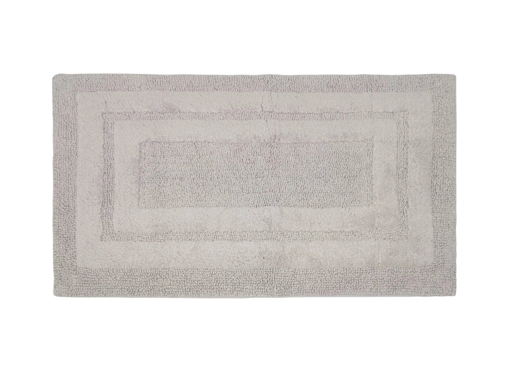 Tappeto Casa Bagno Cotone Spugna Morbida Tinta Unita Antiscivolo Sirio Perla - 55x100 - Perla