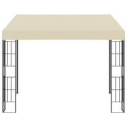Gazebo a Parete 3x3 m Crema in Tessuto 47987