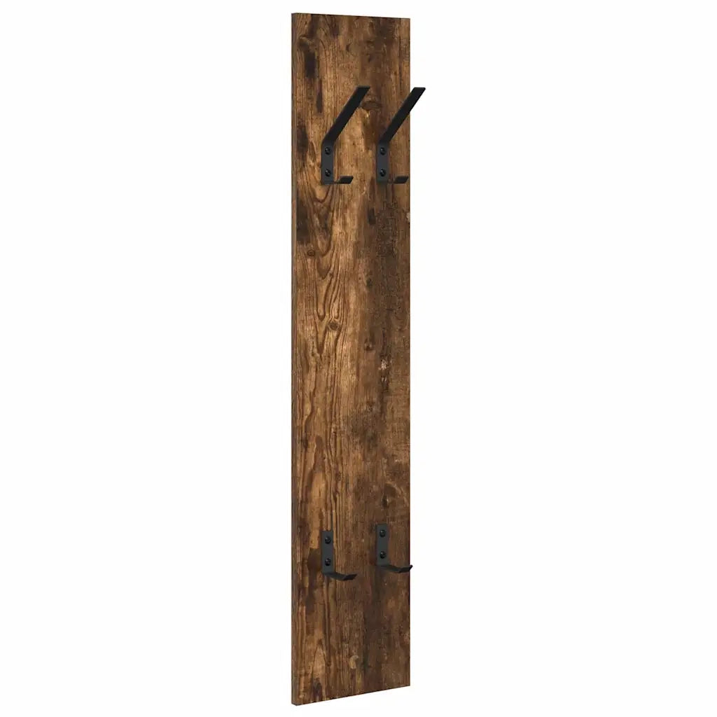 Appendiabiti a muro A parete Rovere fumé 20 x 1,5 x 100 cm 874463