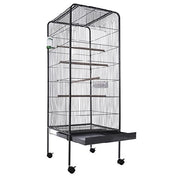 Voliera Gabbia Grande Pappagalli Canarini Parrocchetti con 4Ruote H150cm Metallo