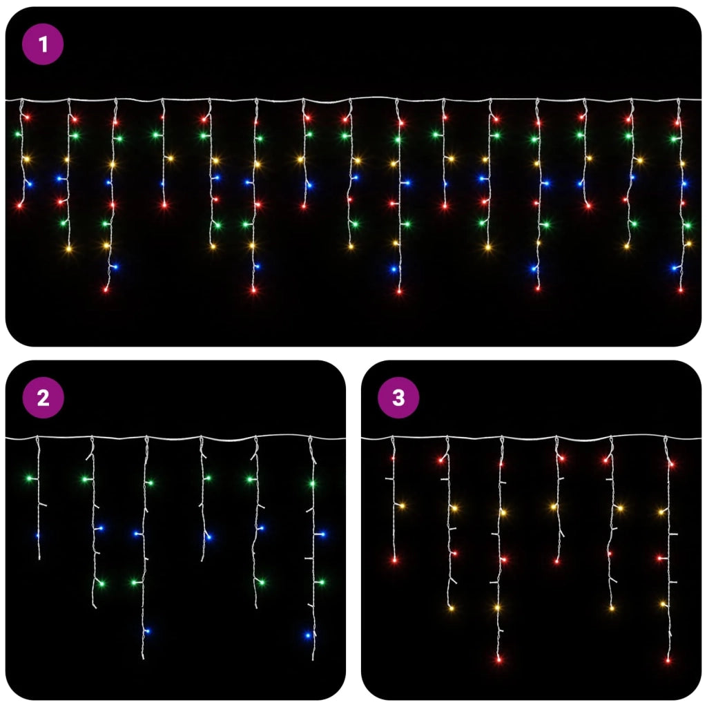 Tende di luci 210 LED Multicolore 500 x 72 cm 42053483