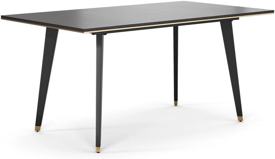 Tavolo da pranzo Goldamo, Nero, 200 x 90 cm Estensibile, adatto per l'uso in sala da pranzo o zona giorno