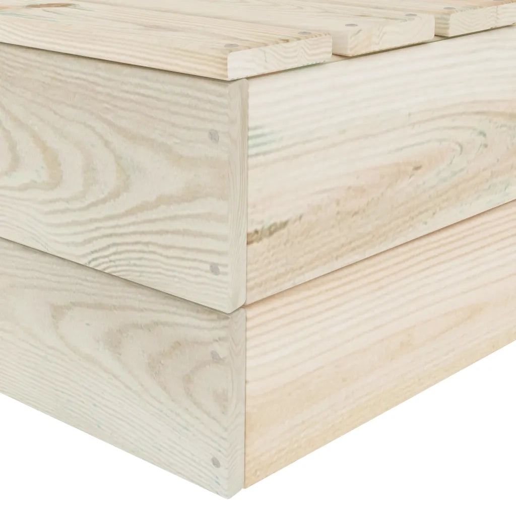 Set Divani da Giardino su Pallet 10 pz in Legno Abete Impregnato 3063732