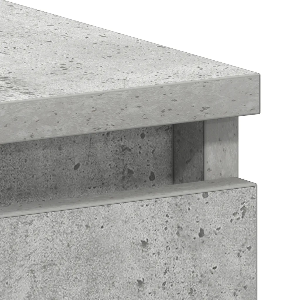 Scrivania | Tavolo da Ufficio Grigio Cemento 90x45x76 cm in Legno Multistrato