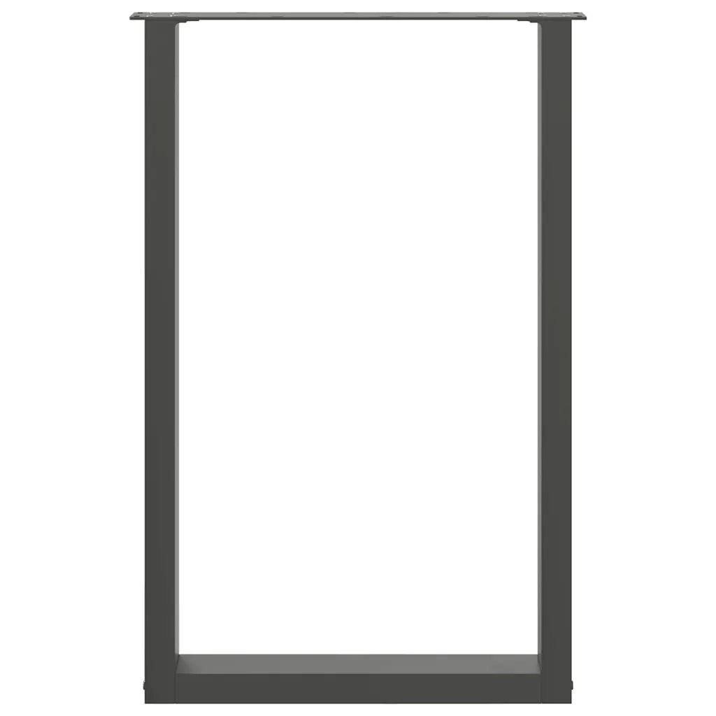 Gambe per tavolo da bar a forma di U 2 pz Antracite 60x(90-91) cm Acciaio 4013226