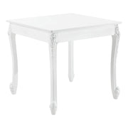 Tavolo da pranzo quadrato dal design elegante per 2 persone in plastica MDF 80 x 80 x 76 cm bianco 03_0006260