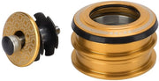 Accessori per bicicletta - Headset - Doppia vite - Alluminio e Acciaio - Oro - Accessorio per bicicletta - Adatto per forcella rettilinea normale - 2 pezzi