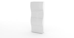 Scarpiera Moderna 4 Ante A Ribalta ONDA Bianco Lucido